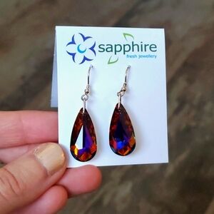 🆕 Swarovski Crystal teardrop-shaped earings
